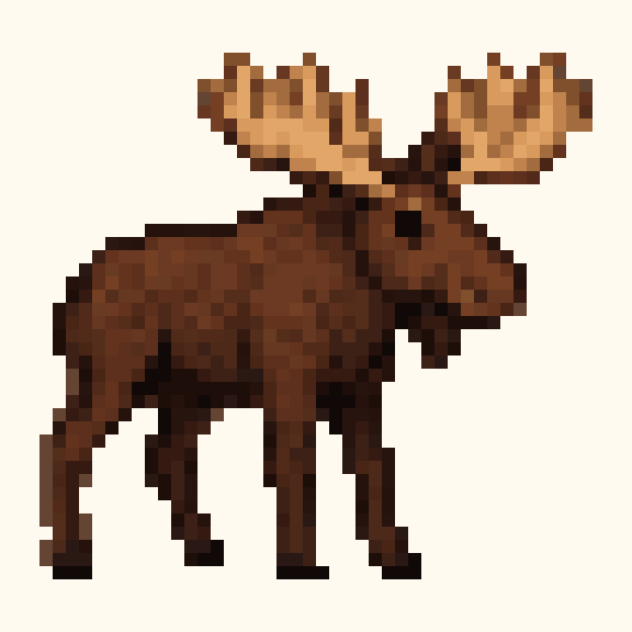 Moose pixel pattern