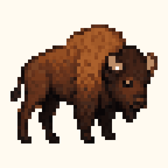 Bison pixel pattern