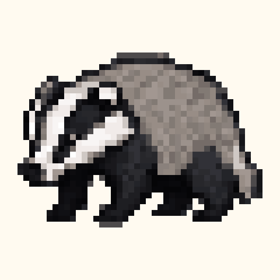 Badger pixel pattern