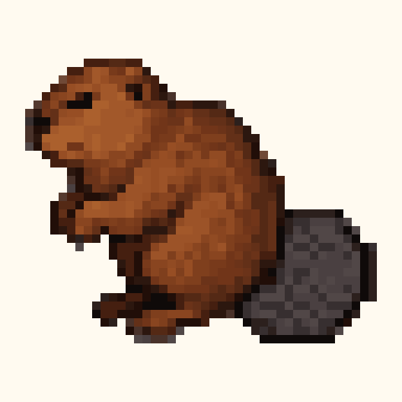 Beaver pixel pattern