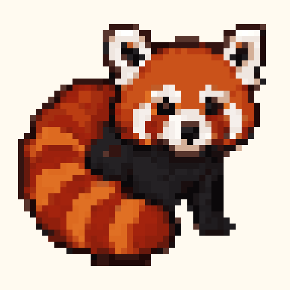 Red Panda pixel pattern