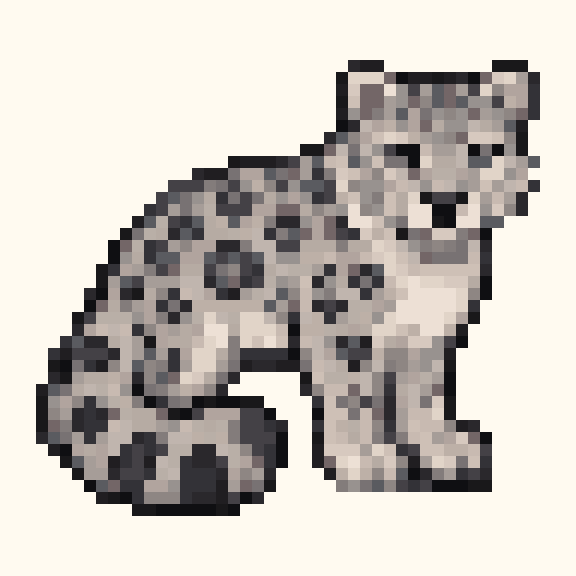 Snow Leopard pixel pattern