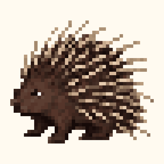 Porcupine pixel pattern
