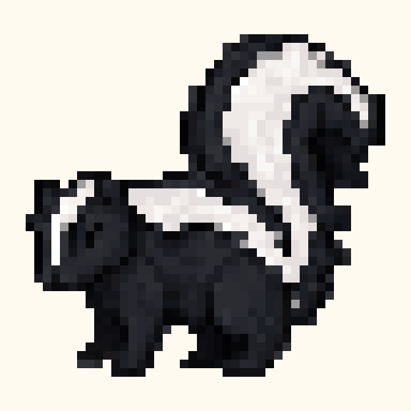 Skunk pixel pattern