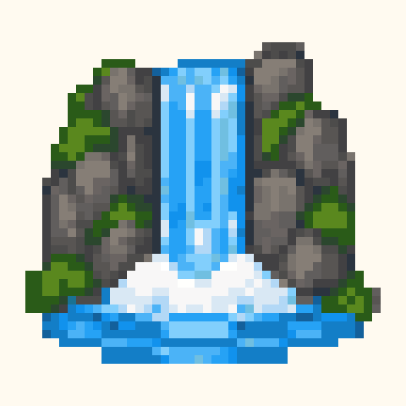 Waterfall pixel pattern